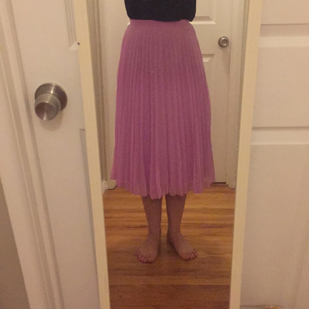 ASOS lilac purple pleated midi skirt US 2